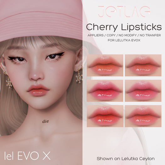 Second Life Marketplace JETLAG Cherry Lipsticks Lel EVOX